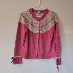 Vintage Tiara International Embroidered [Theme] Cardigan Sweater - Size medium.